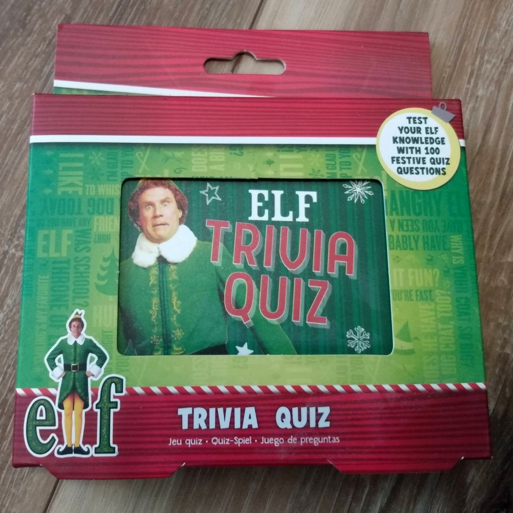 NEW Festive ELF‎ MOVIE Trivia QUIZ Card Game Holiday Party WB Will Ferrell Buddy